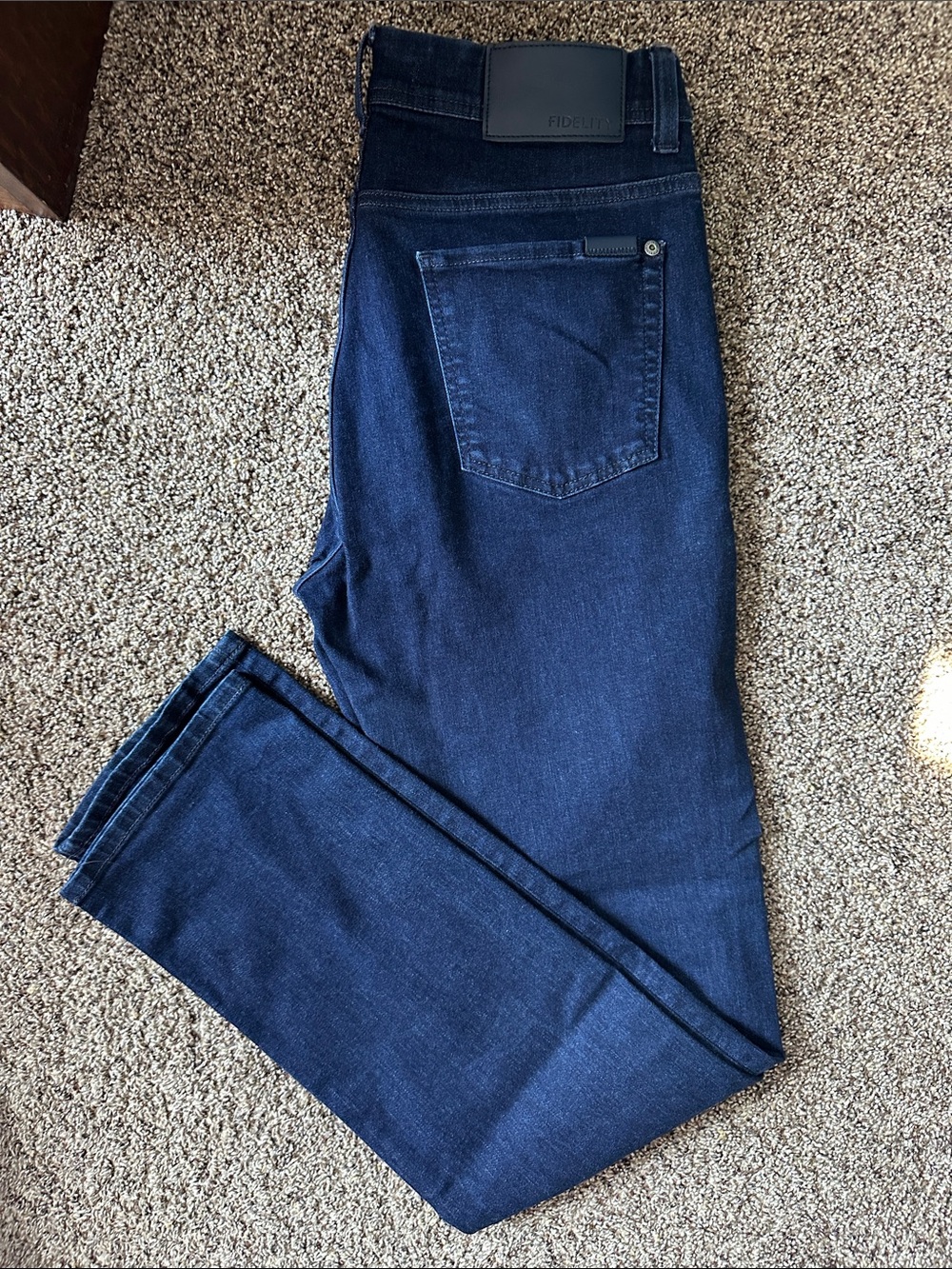 Fidelity Slim Straight Jeans in Deep Blue